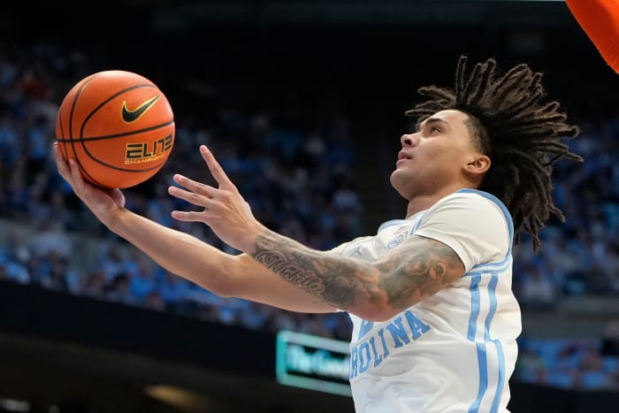 UNC basketball guard Elliot Cadeau